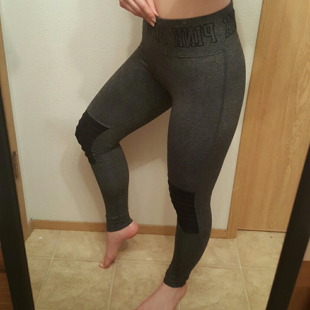 PINK seamless grey leggings NWOT XS